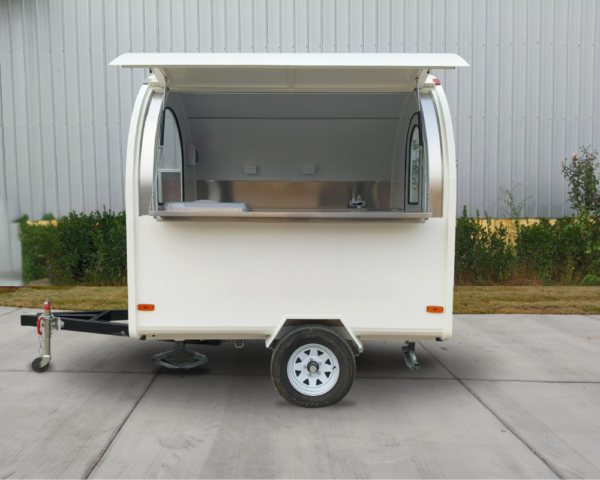 The Summer Breeze (White) - 2.2m Coffee & Ice Cream Food Trailer with Freezer